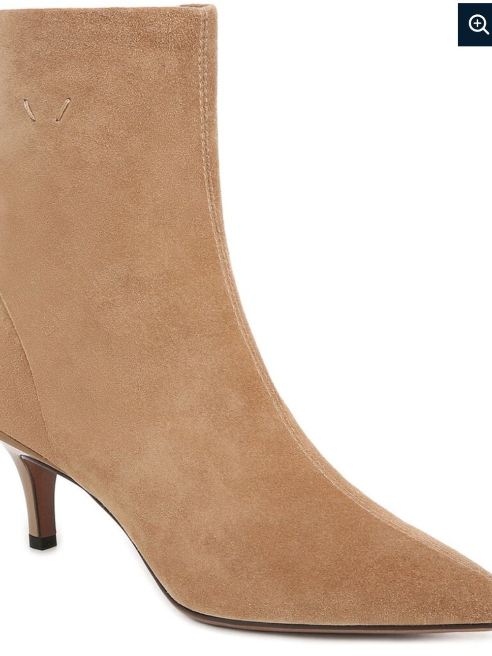 Franco Sarto Anna Taupe Suede Kitten Heel Ankle Boots NWB